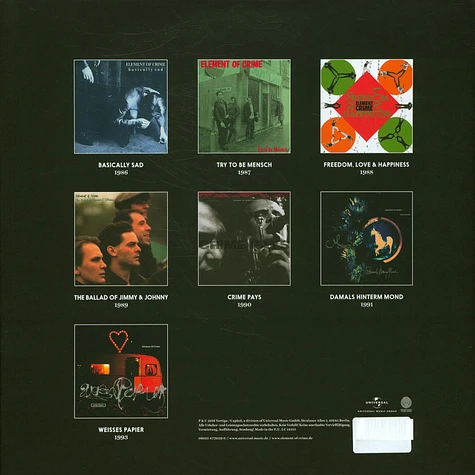 Element Of Crime - 1985 - 1993 / 7 LPs - Von Basically Sad Bis Weißes Papier