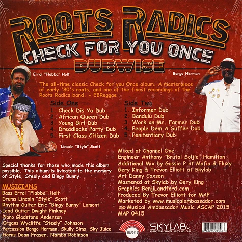 Roots Radics - Check For You Once Dubwise