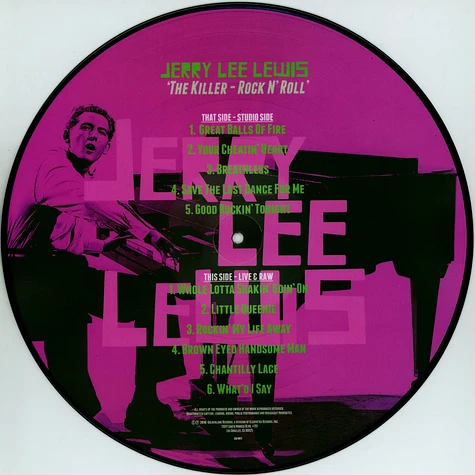 Jerry Lee Lewis - Killer - Rock & Roll Picture Disc Edition