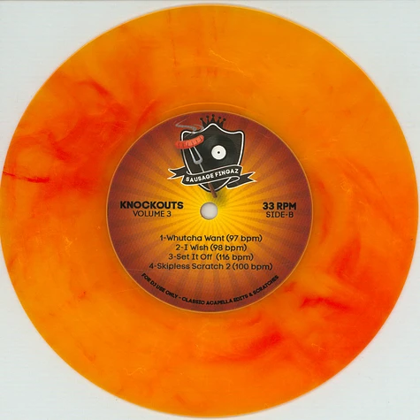 DJ Sausage Fingaz - Knockouts Colume 3 Orange Marbled Vinyl Edition