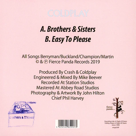 Coldplay - Brothers & Sisters The Brothers Pink Vinyl Edition