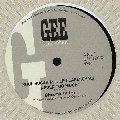 Soul Sugar - Never Too Much feat. Leonardo Carmichae