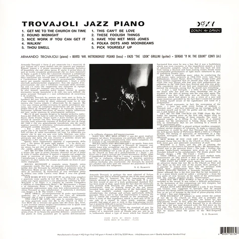 Trovajoli - Jazz Piano