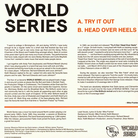 World Series - Try It Out / Head Over Heels