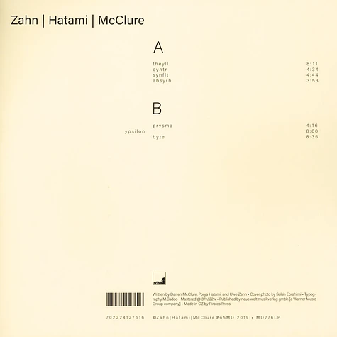 Zahn, Hatami & Mcclure - Ypsilon