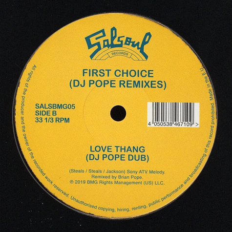 First Choice - Love Thang DJ Pope Remixes