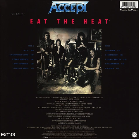 Accept - Eat The Heat Limited Numbered Flames Vinyl Edition