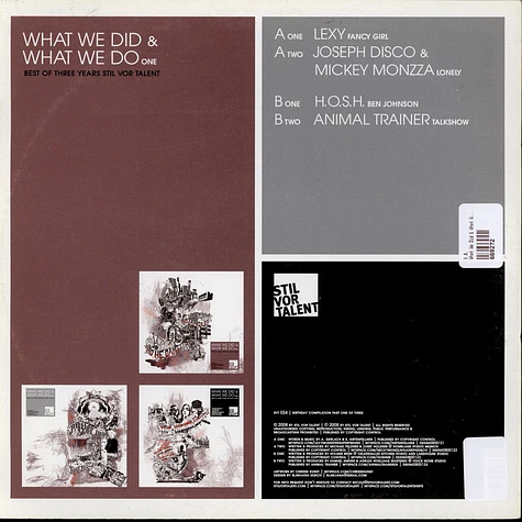 V.A. - What We Did & What We Do (One)