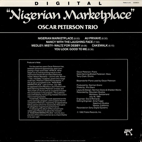 The Oscar Peterson Trio - Nigerian Marketplace