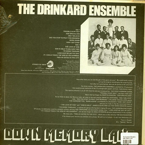 The Drinkard Ensemble - Down Memory Lane