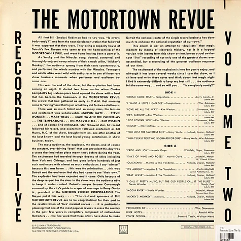 V.A. - Recorded Live The Motortown Revue Vol. 2