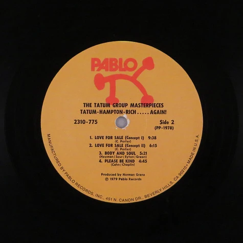 Art Tatum • Lionel Hampton • Buddy Rich - . . . Again! - The Tatum Group Masterpieces