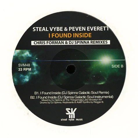 Steal Vybe & Peven Everett - I Found Inside Chris Forman / DJ Spinna Remixes
