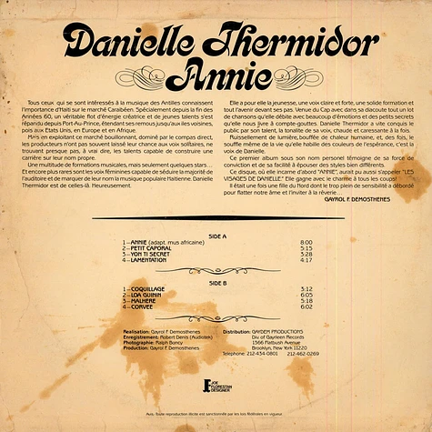 Danielle Thermidor - Annie