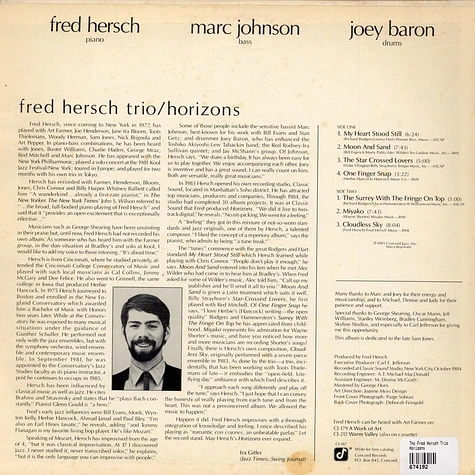 The Fred Hersch Trio - Horizons