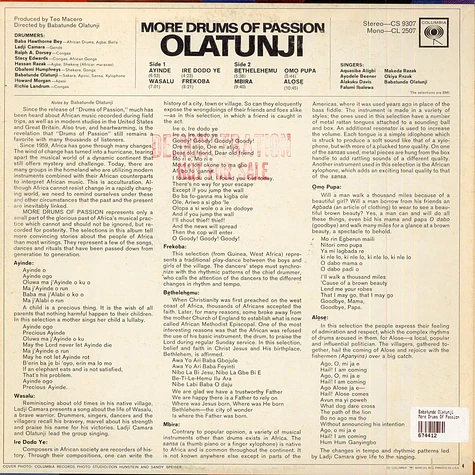 Babatunde Olatunji - More Drums Of Passion