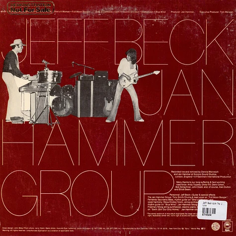 Jeff Beck With The Jan Hammer Group - Live