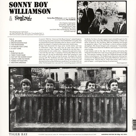 Sonny Boy Williamson & The Yardbirds - Sonny Boy Williamson & The Yardbirds Clear Vinyl Edition