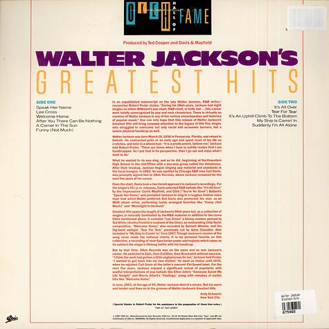 Walter Jackson - Greatest Hits