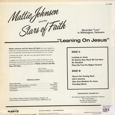 Mattie Johnson And The Stars Of Faith - Leaning On Jesus