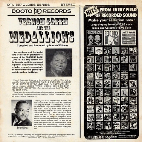 Vernon Green And The Medallions - Vernon Green And The Medallions