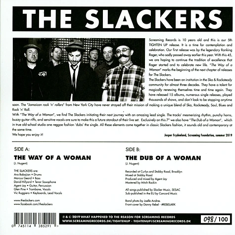 Slackers - Way Of A Woman / Dub Of A Woman