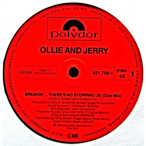 Ollie And Jerry - Breakin'... There's No Stopping Us