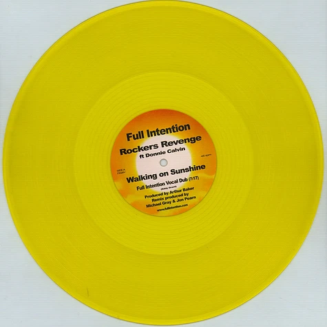 Rockers Revenge - Walking On Sunshine Feat. Donnie Calvin Yellow Vinyl Edition