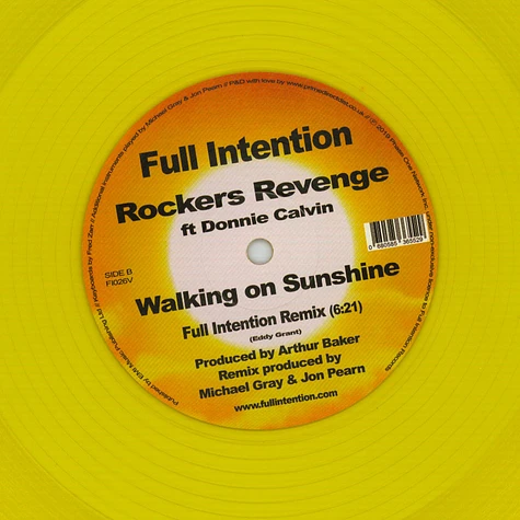 Rockers Revenge - Walking On Sunshine Feat. Donnie Calvin Yellow Vinyl Edition