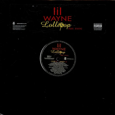 Lil Wayne Featuring Static - Lollipop