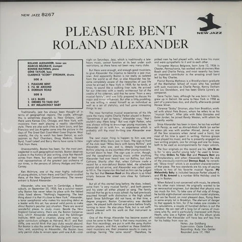 Roland Alexander With Marcus Belgrave - Pleasure Bent