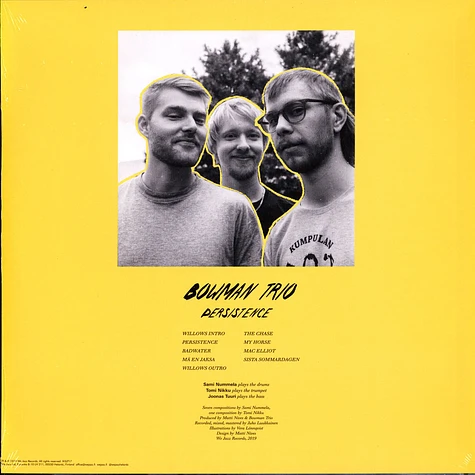 Bowman Trio - Persistence Yellow Vinyl Edition