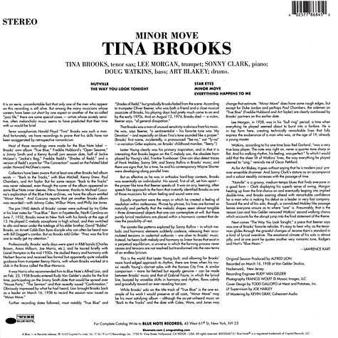 Tina Brooks - Minor Move Tone Poet Vinyl Edition