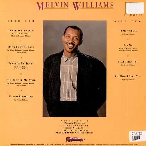 Melvin Williams - Back To The Cross