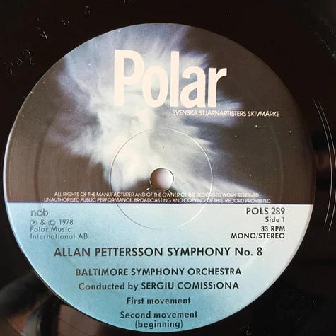 Allan Pettersson, Baltimore Symphony Orchestra, Sergiu Comissiona - Symphony No. 8