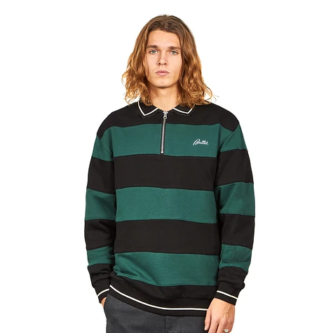 Butter Goods - Ivy Stripe 1/4 Zip Pullover