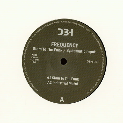 Frequency (Orlando Voorn) - Slam To The Funk / Systematic Input