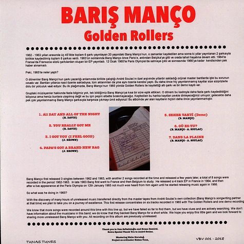 Baris Manco - Baris Manco Golden Rollers