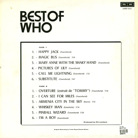 The Who - Best Of Who