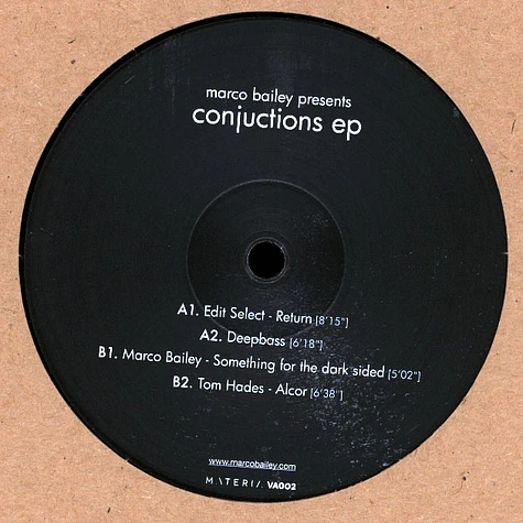 Edit Select, Deepbass, Marco Bailey & Tom Hades - Marco Bailey Presents Conjunctions EP