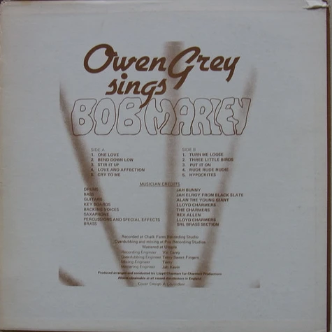 Owen Gray - Sings Bob Marley