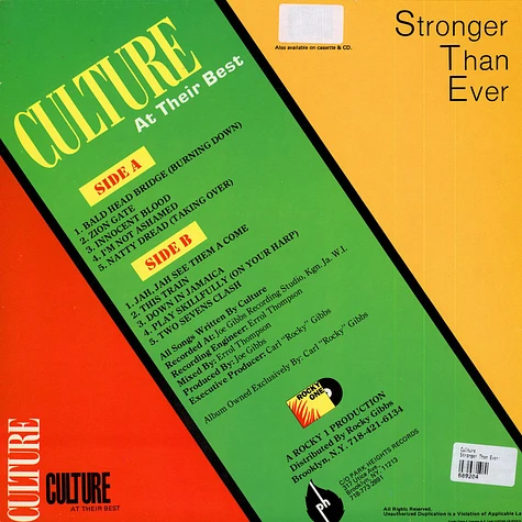 Culture - Stronger Than Ever: At Their Best