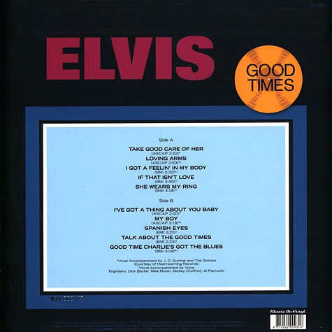 Elvis Presley - Good Times Colored Vinyl Edition