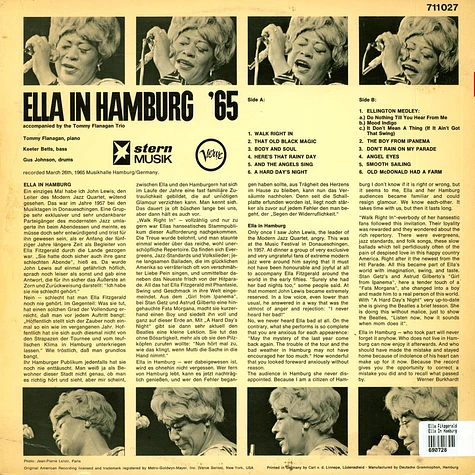 Ella Fitzgerald - Ella In Hamburg