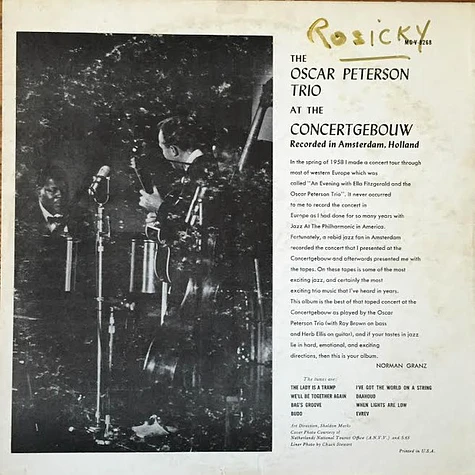 The Oscar Peterson Trio - At The Concertgebouw
