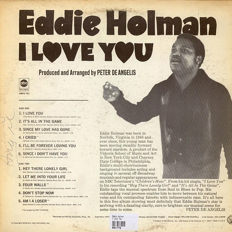 Eddie Holman - I Love You