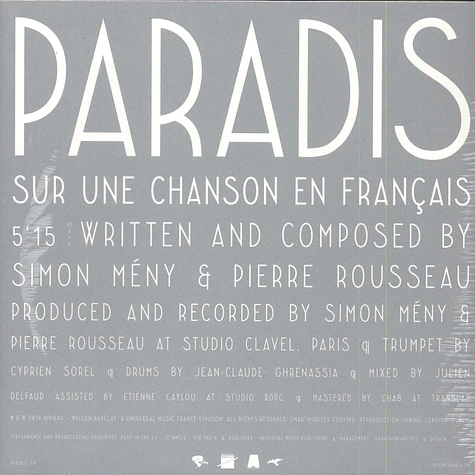 Paradis - Sur Une Chanson En Français