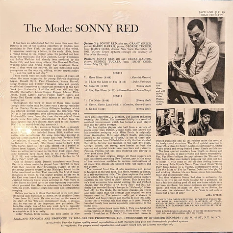 Sonny Red With Grant Green And Barry Harris - The Mode