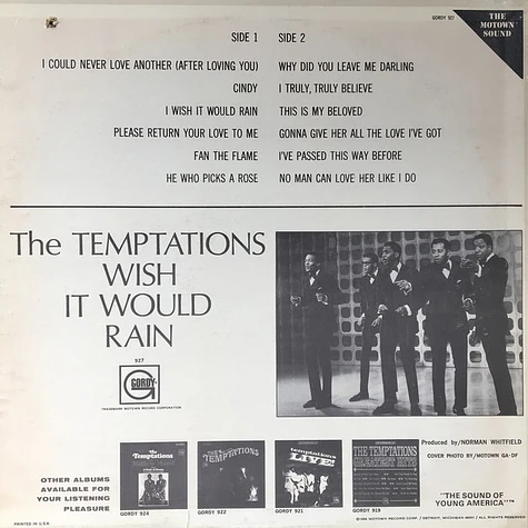 The Temptations - Wish It Would Rain