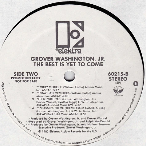 Grover Washington, Jr. - The Best Is Yet To Come
